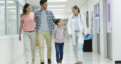doctor and family